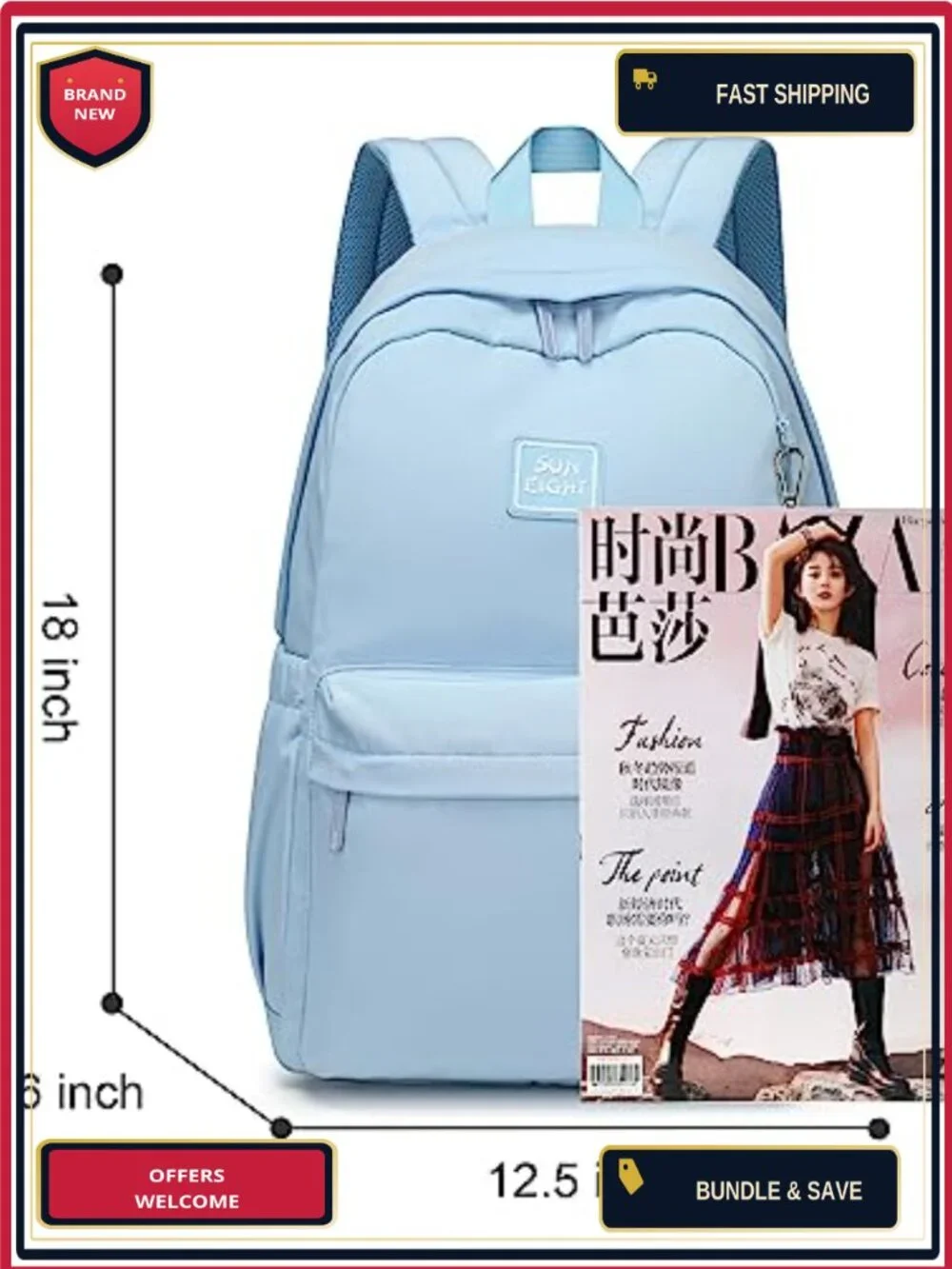 30L Laptop Backpack for Teens College Students Water Resistant Padded